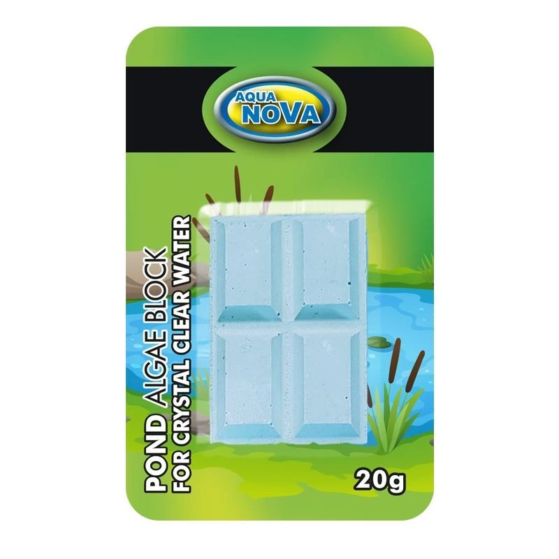 AQUA NOVA Pond Algae Block 20g (800l) DUMBLIŲ šalinimui tvenkiniuose, POND-ALGAEBLOCK