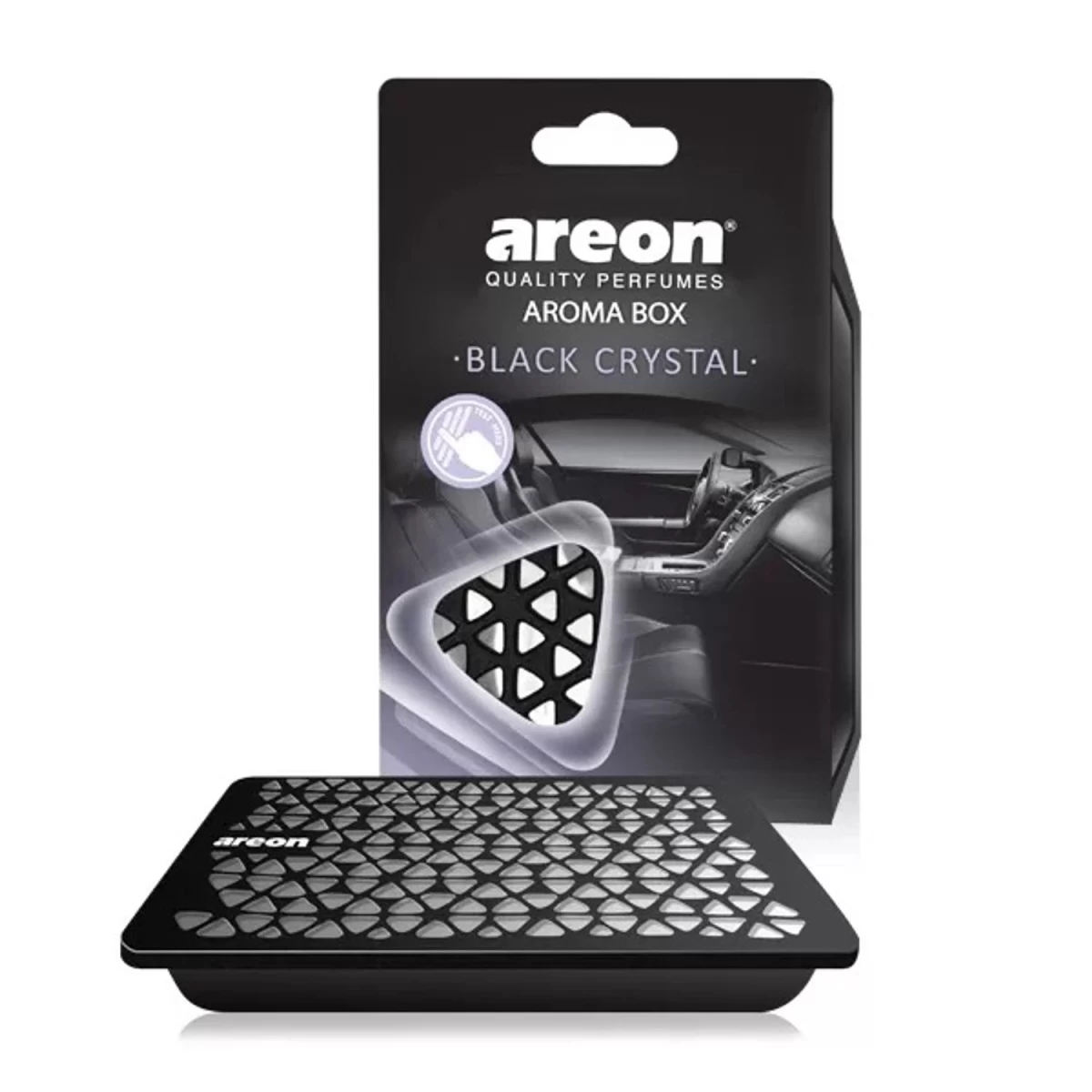 areon Aroma Box Automobilio Oro Gaiviklis Po Sėdyne Juodas Kristalas.