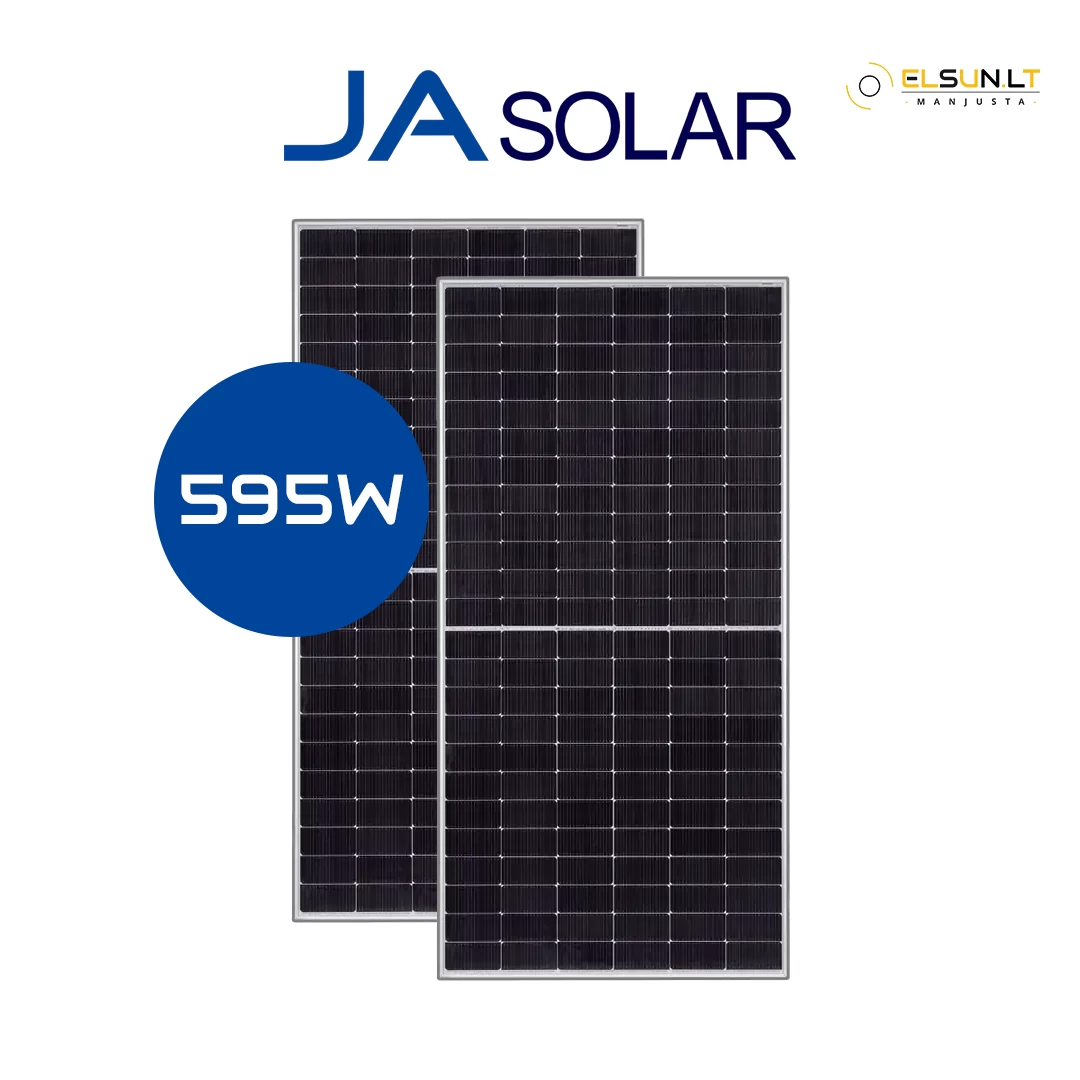 Ja Solar JAM72D40-595 SF595W (sidabriniu rėmu) Dvipusiai N-Type saulės moduliai