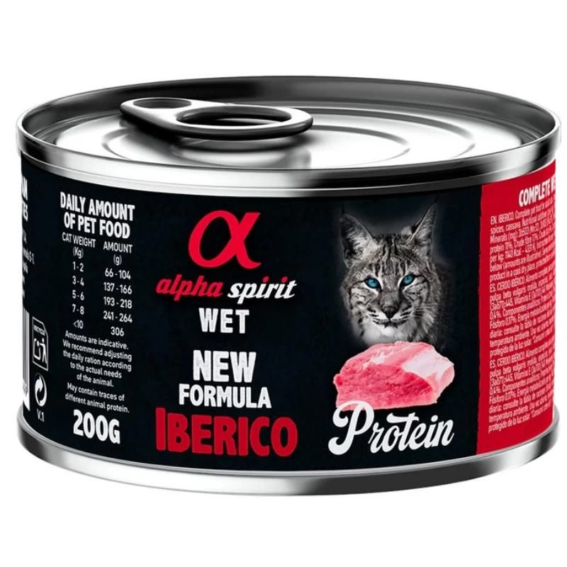 A/S WET Iberico konservas katėms su kiauliena 200g 6vnt, A40001232