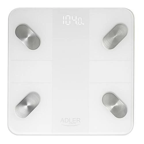 Asmeninės Svarstyklės Adler Ad8186, Baltos Spalvos Asmeninės Svarstyklės Adler Ad8186, Baltos Spalvos