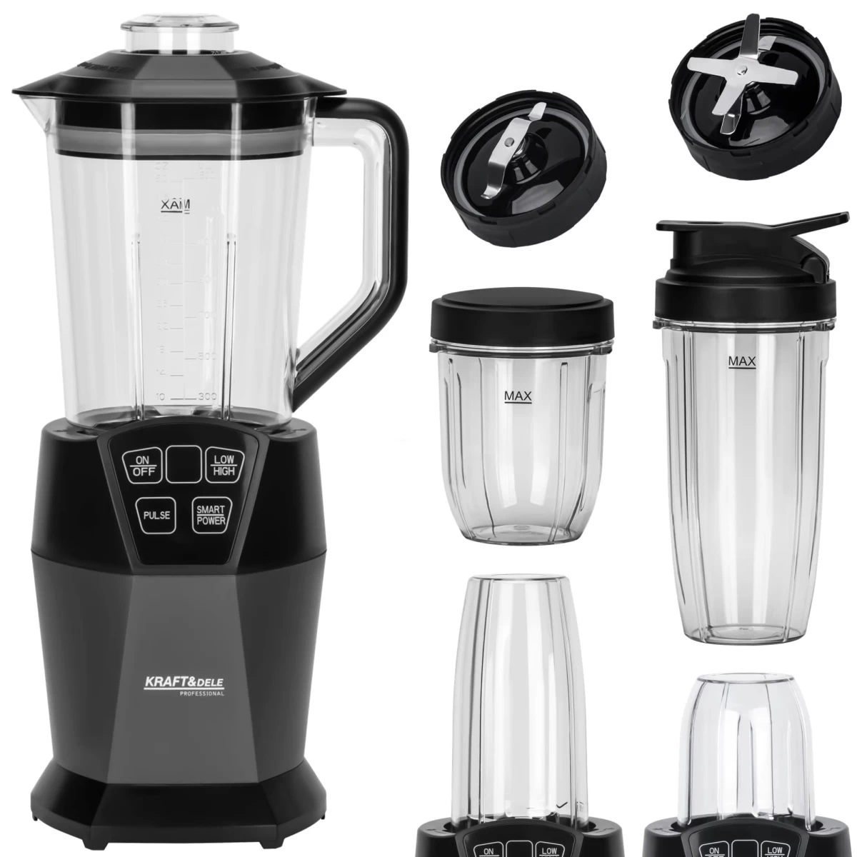 Ąsotinis trintuvas 1500 ml + 800 ml + 400 ml 1850 W KD4149