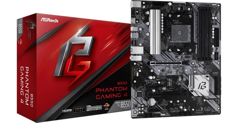 Asrock B550 Phantom Gaming 4 Motininė Plokštė (socket Am4 /atx)