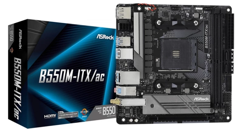 Asrock B550m-itx/ac (socket Am4 /miniitx) Pagrindinė Plokštė