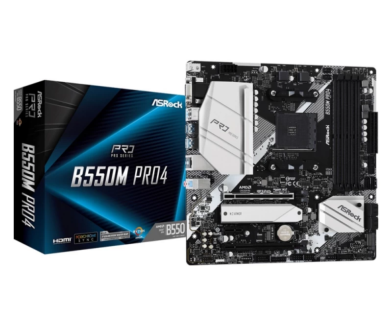 Asrock B550m Pro4 Motininė Plokštė (socket Am4 / Micro Atx)