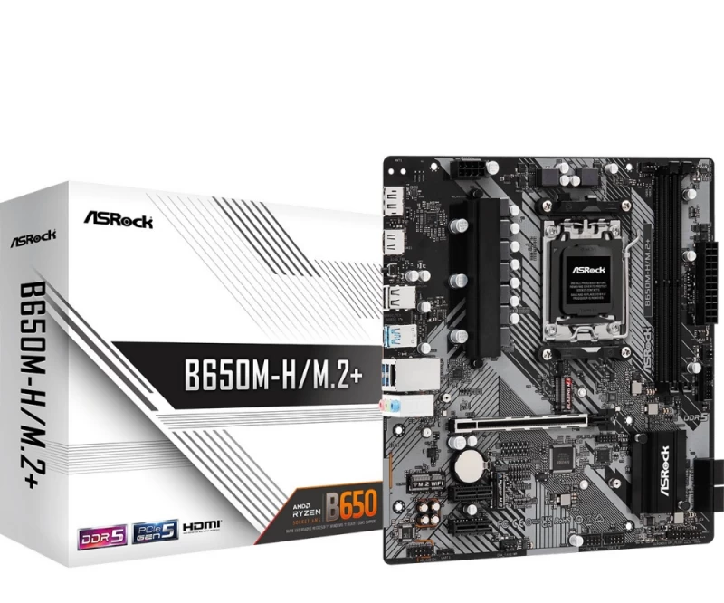 Asrock B650m-h/m.2+ Motininė Plokštė (socket Am5 / Micro Atx)