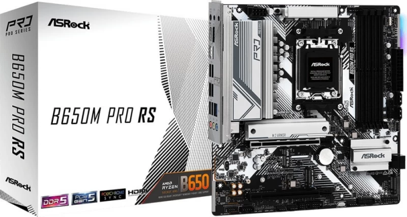 Asrock B650m Pro Rs Motininė Plokštė (socket Am5 / Micro Atx)
