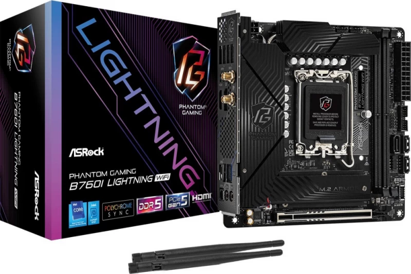 Asrock B760i Lightning Wifi Pagrindinė Plokštė (socket 1700 / Mini Itx)