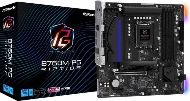 Asrock B760m Pg Riptide Pagrindinė Plokštė (socket 1700 / Micro Atx)