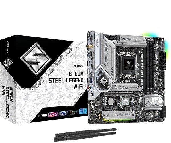 Asrock B760m Steel Legend Wifi Motininė Plokštė (socket 1700 / Micro Atx)