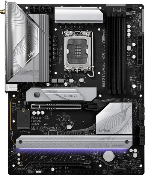 Asrock B860 Livemixer Wifi Motininė Plokštė (socket 1851 /atx)