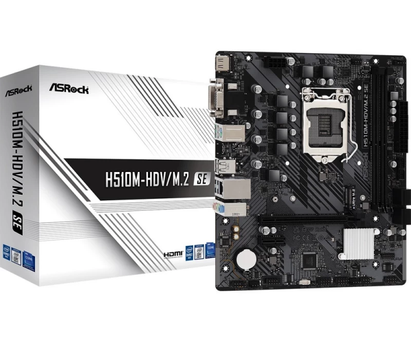 Asrock H510m-hdv/m.2 Se Pagrindinė Plokštė (lga1200 / Micro Atx)