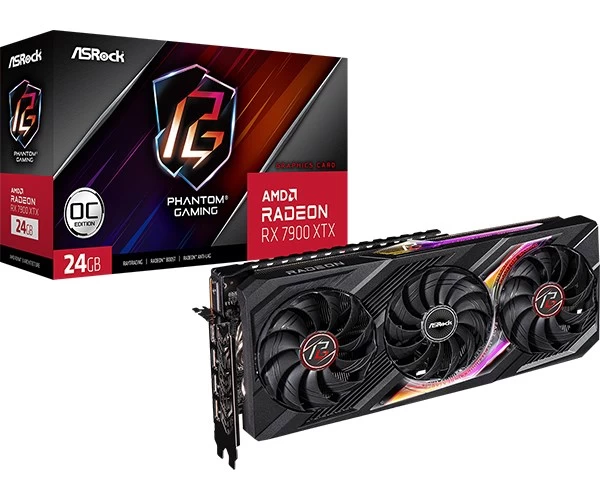 Asrock Vaizdo Plokštė radeon Rx 7900 Xtx Phantom Gaming 24 Gb Oc (rx7900xtx Pg 24go)