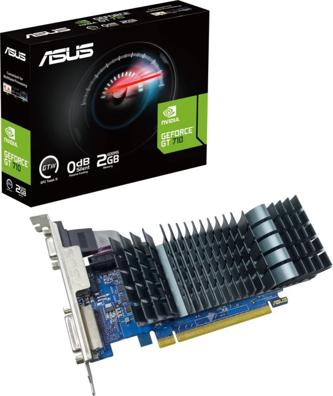 Asus Geforce Gt 710 2 Gb Gddr5 Evo (gt710-sl-2gd5-brk-evo) Vaizdo Plokštė