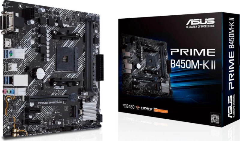 Asus Prime B450m-k Ii Motininė Plokštė (socket Am4 / Micro Atx)