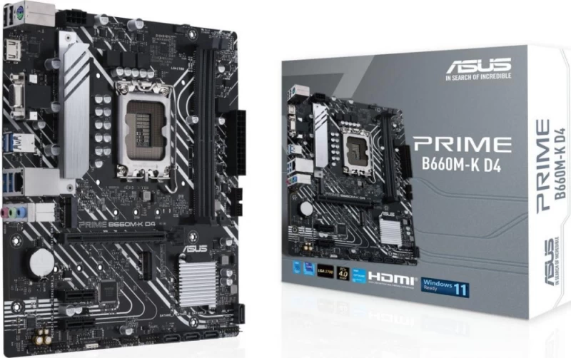 Asus Prime B660m-k D4 Motininė Plokštė (socket 1700 / Micro Atx)