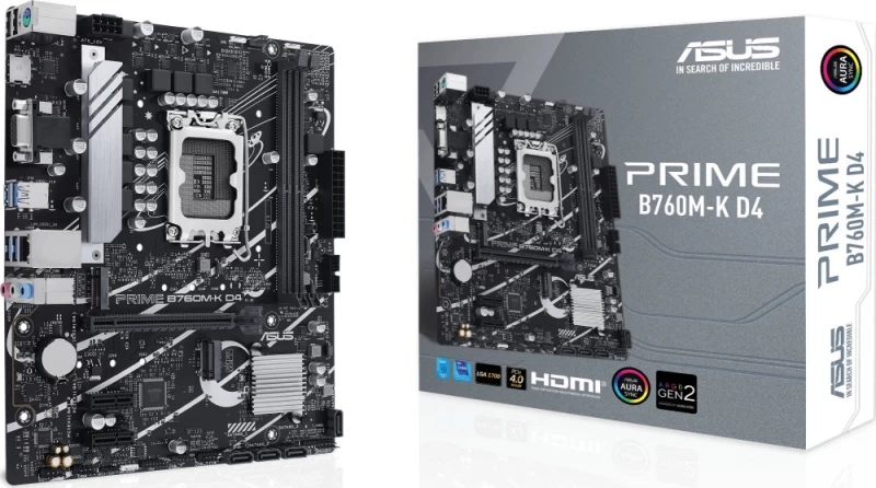 Asus Prime B760m-k D4 Motininė Plokštė (socket 1700 / Micro Atx)