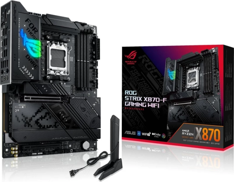 Asus Rog Strix X870-f Gaming Wifi 4ddr5 Hdmi/usb-c/dp Pagrindinė Plokštė (am5 /atx)