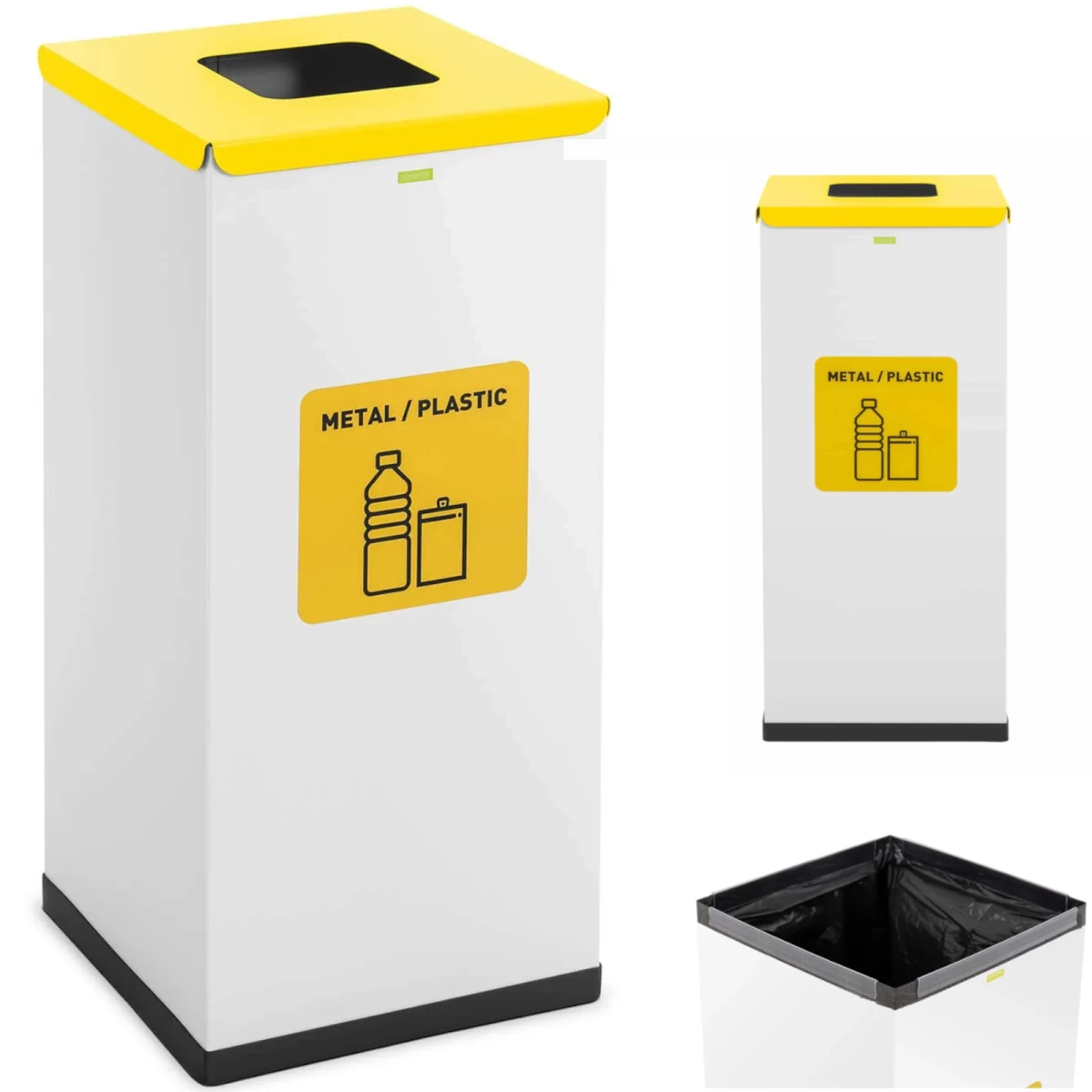 Atliekų Rūšiavimo šiukšliadėžė 60 L - Metalinė Plastikinė