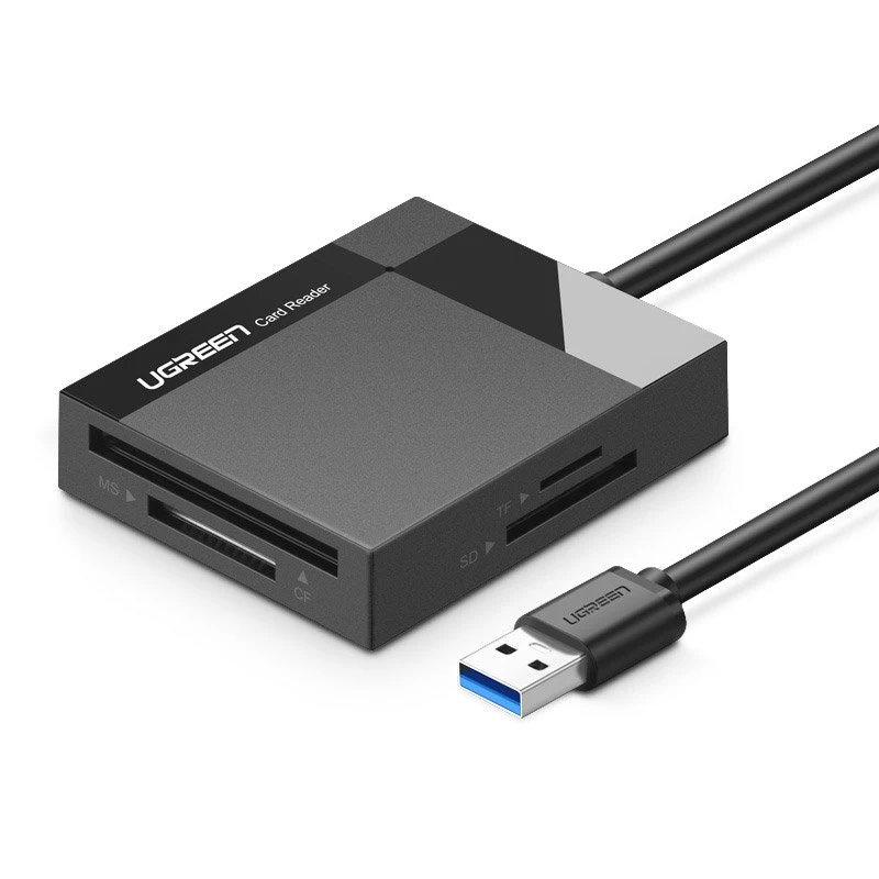 Atminties Kortelių Skaitytuvas Sd / Micro Sd / Cf / Ms Kištukas Usb 3.0 1 M - Juodas