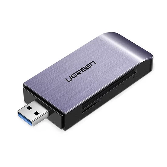 Atminties Kortelių Skaitytuvas Sd / Micro Sd / Cf / Ms Kištukas Usb 3.0 - Pilkas