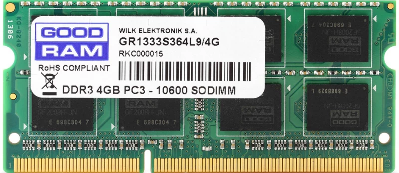 Atmintis Goodram (sodimm/ddr3/4 Gb/1333mhz/1,5v/9cl/single)