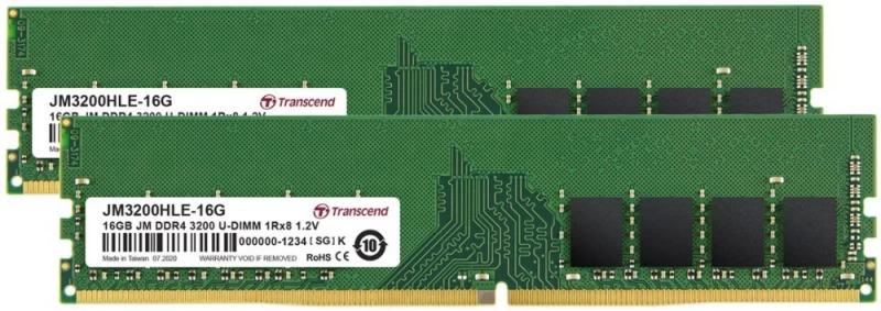 Atmintis Transcend (dimm/ddr4/32 Gb/3200mhz/1.2v/22 Clcl/dual)