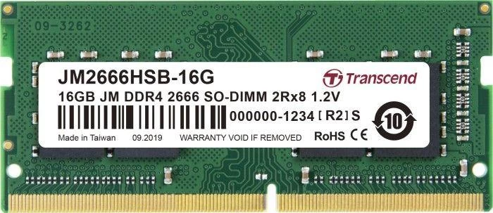 Atmintis Transcend (sodimm/ddr4/16 Gb/2666mhz/1.2v/19cl/single)