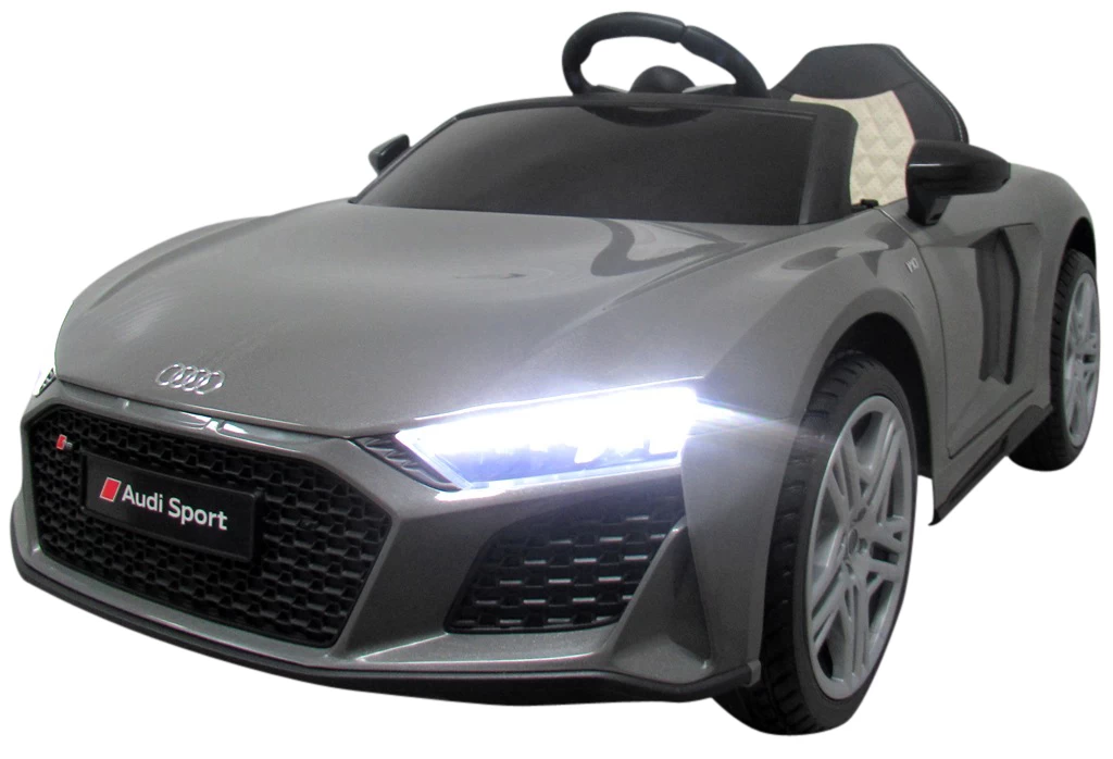 Audi R8 Sport Grey Battery Car Eva Leather Pilot