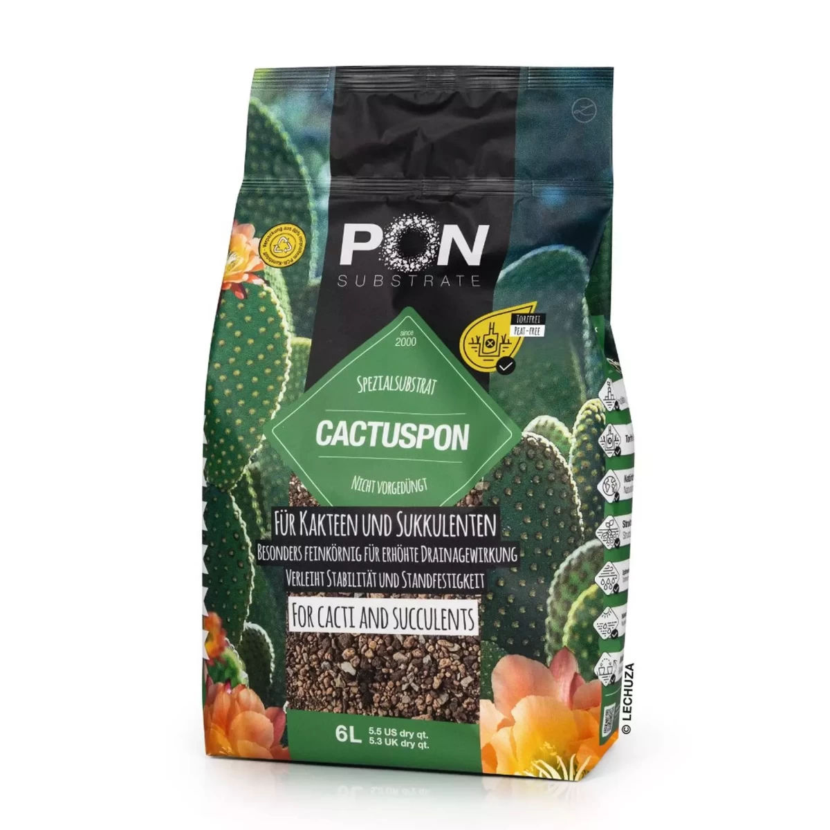 Augalinis substratas Lechuza CACTUSPON 6l., 19546