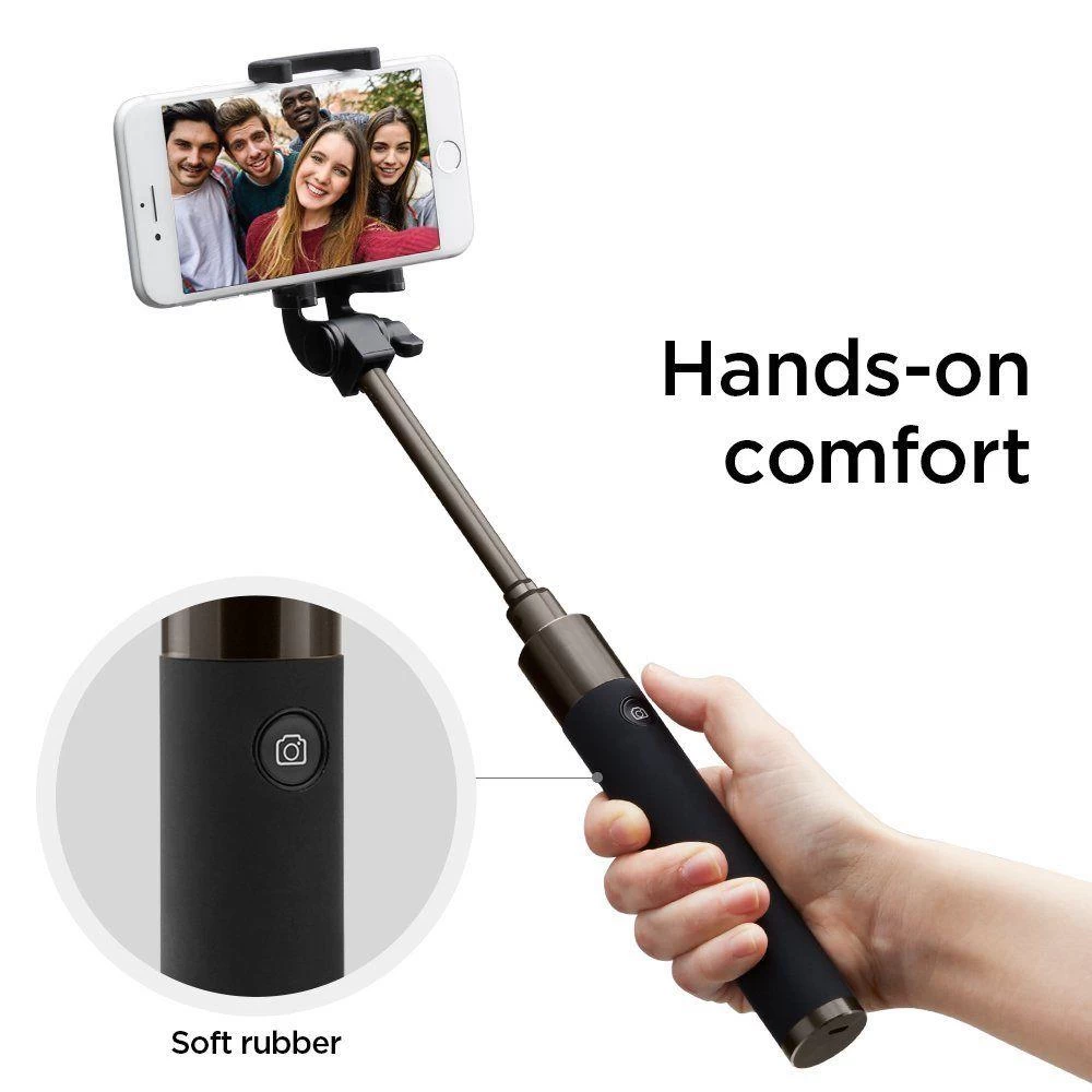 Aukštos Kokybės Teleskopinė Selfie Lazda 18-77cm Juoda