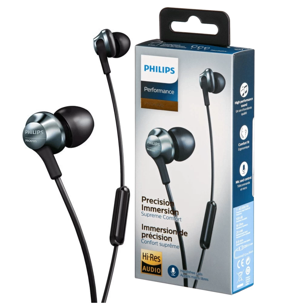 ausinės Philips PRO6105, juoda (Ekspozicinė prekė)