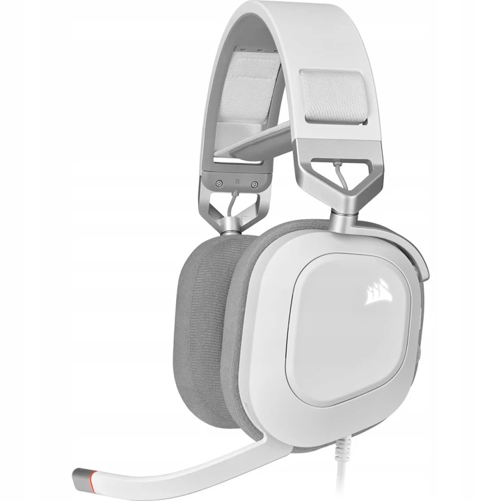 Ausinės Su Mikrofonu Corsair Hs80 Rgb White
