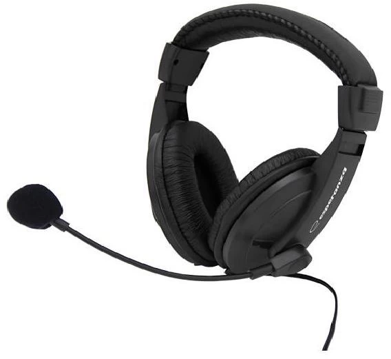 Ausinės Su Mikrofonu Esperanza Eh103 Black
