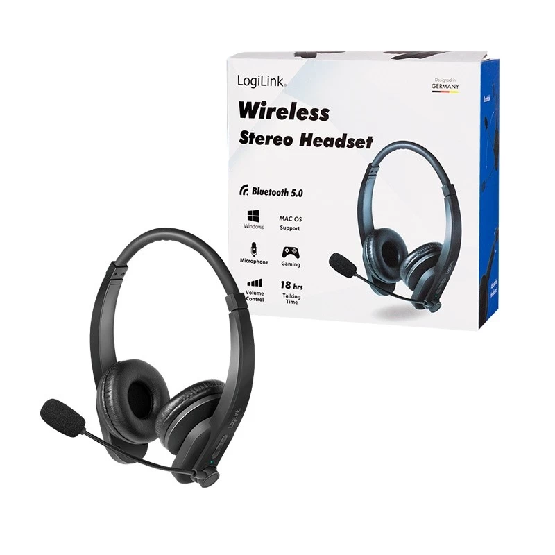 Ausinės Su Mikrofonu Logilink Bt0060 Black