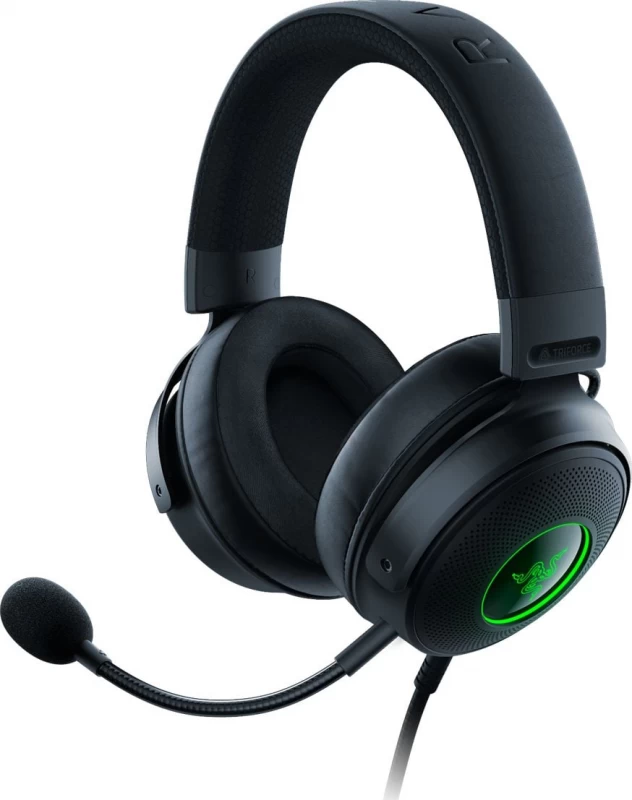 Ausinės Su Mikrofonu Razer Kraken V3 Black-green Black-green