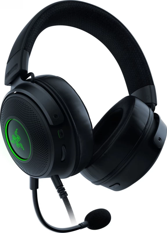 Ausinės Su Mikrofonu Razer Kraken V3 Hypersense Black-green