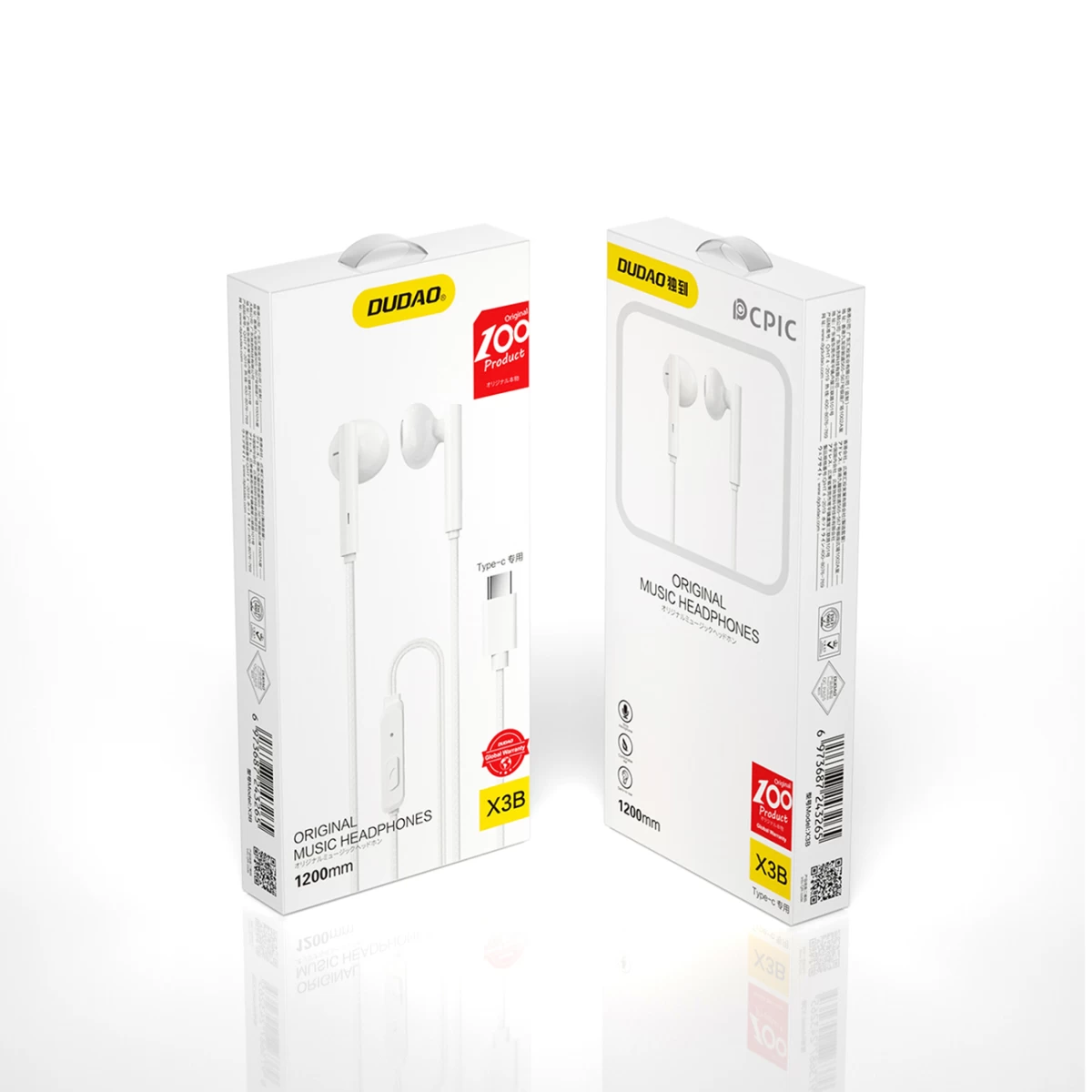Ausinės X3b Su 1,2 M Ilgio Usb-c Kabeliu, Baltos Spalvos