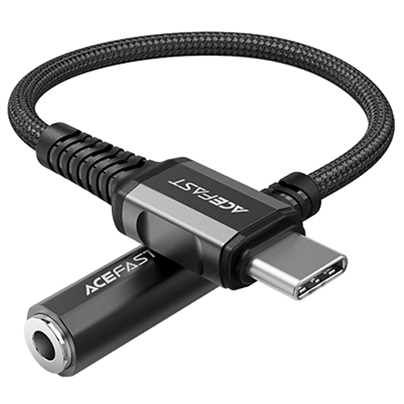 Ausinių Adapteris Aux Usb-c į 3,5 Mm Mini Lizdą 18 Cm Juodas Ausinių Adapteris Aux Usb-c į 3,5 Mm Mini Lizdą 18 Cm Juodas