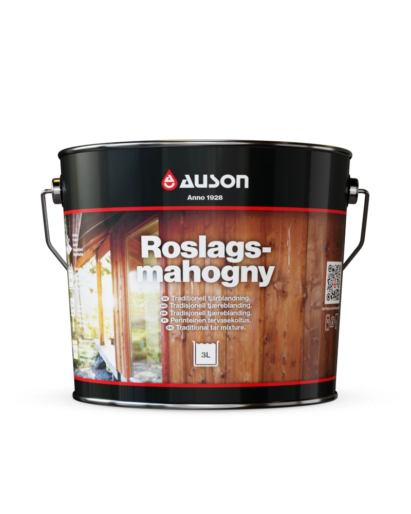 Auson Roslagsmahogny pušų dervos glazūra - 1 L Auson Roslagsmahogny pušų dervos glazūra - 1 L