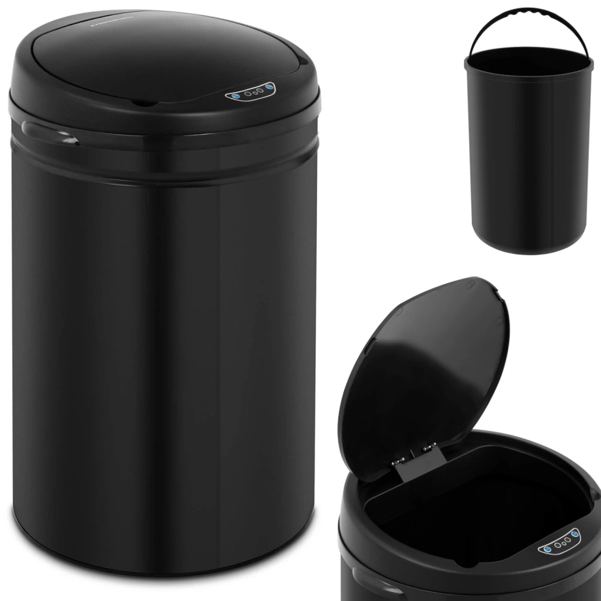 Automatinė Bekontaktė šiukšlių Dėžė Su Konteineriu Ir Judesio Jutikliu 30 Cm Diapazonas 30 L Black Automatinė Bekontaktė šiukšlių Dėžė Su Konteineriu Ir Judesio Jutikliu 30 Cm Diapazonas 30 L Black