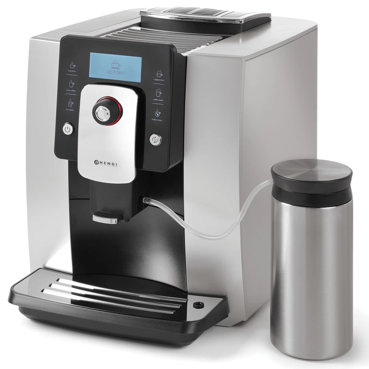 Automatinis Kavos Aparatas one Touch Su Pieno Indu 600 Ml Silver Hendi 208984