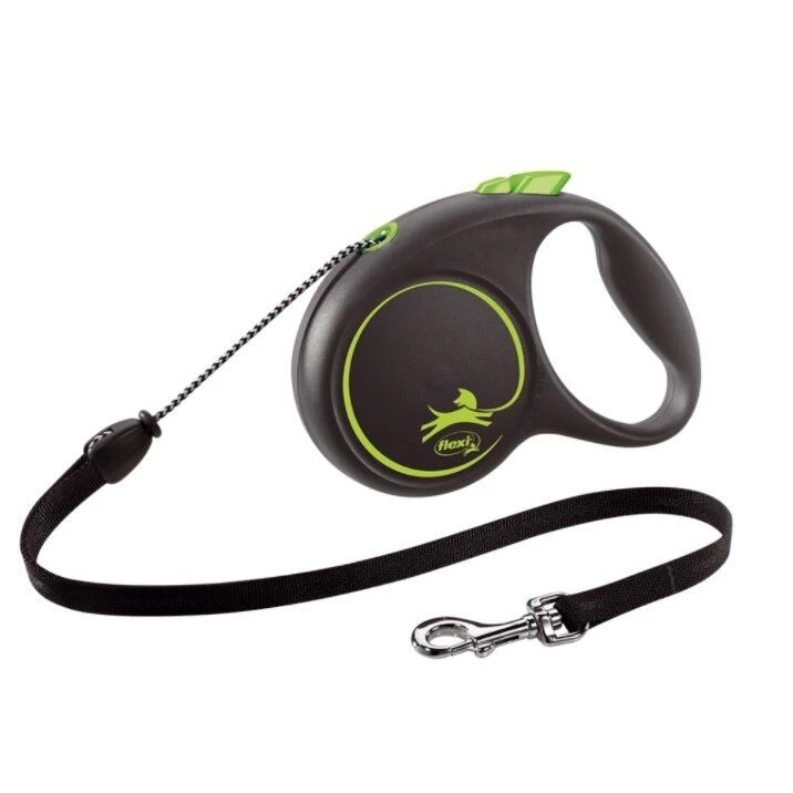 Automatinis pavadėlis Flexi Black Design M virvė 5m 20kg, Žalia
