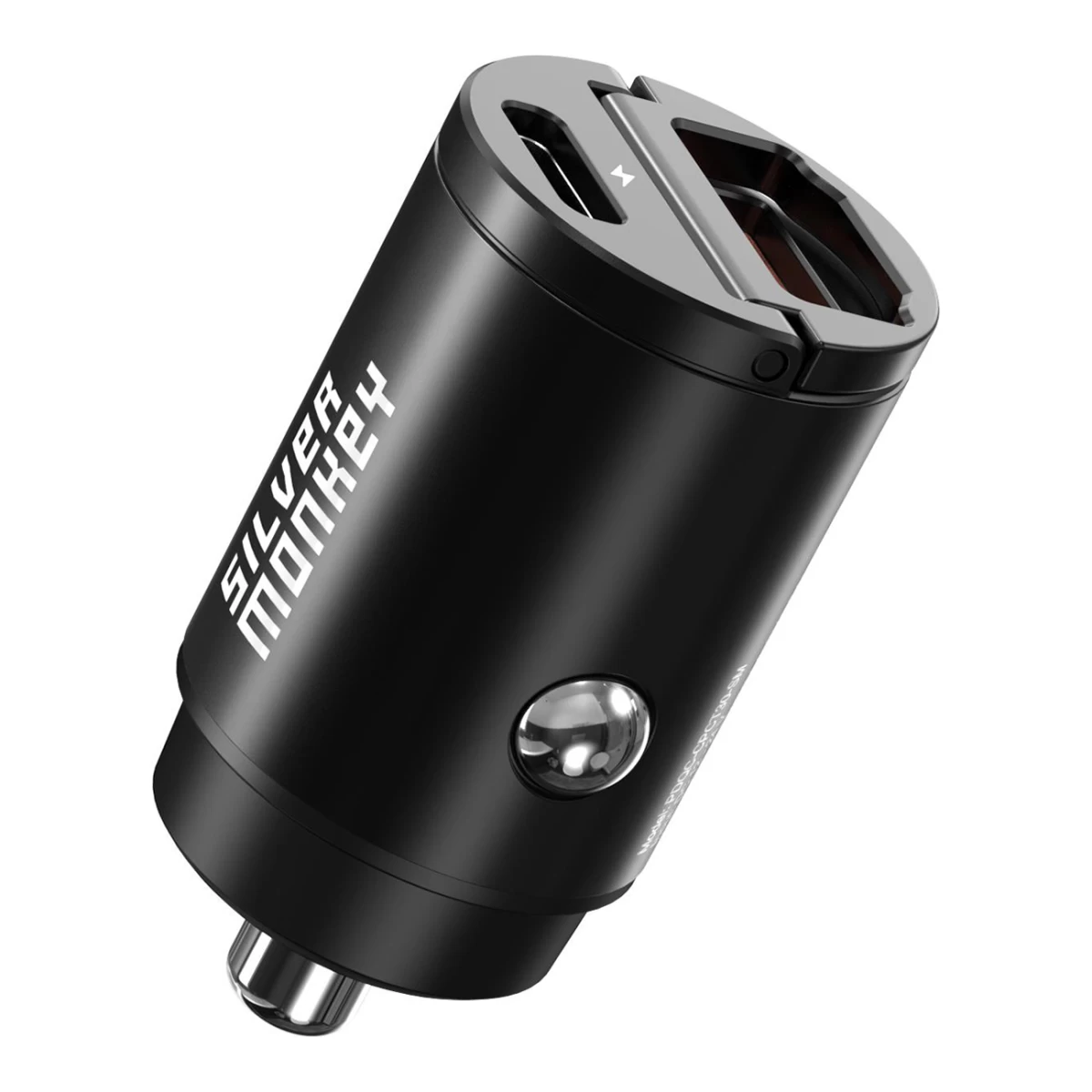 Automobilinio žiebtuvėlio Lizdo įkroviklis 30w 1x Usb-c Pd 1xusb-a Qc Juodas