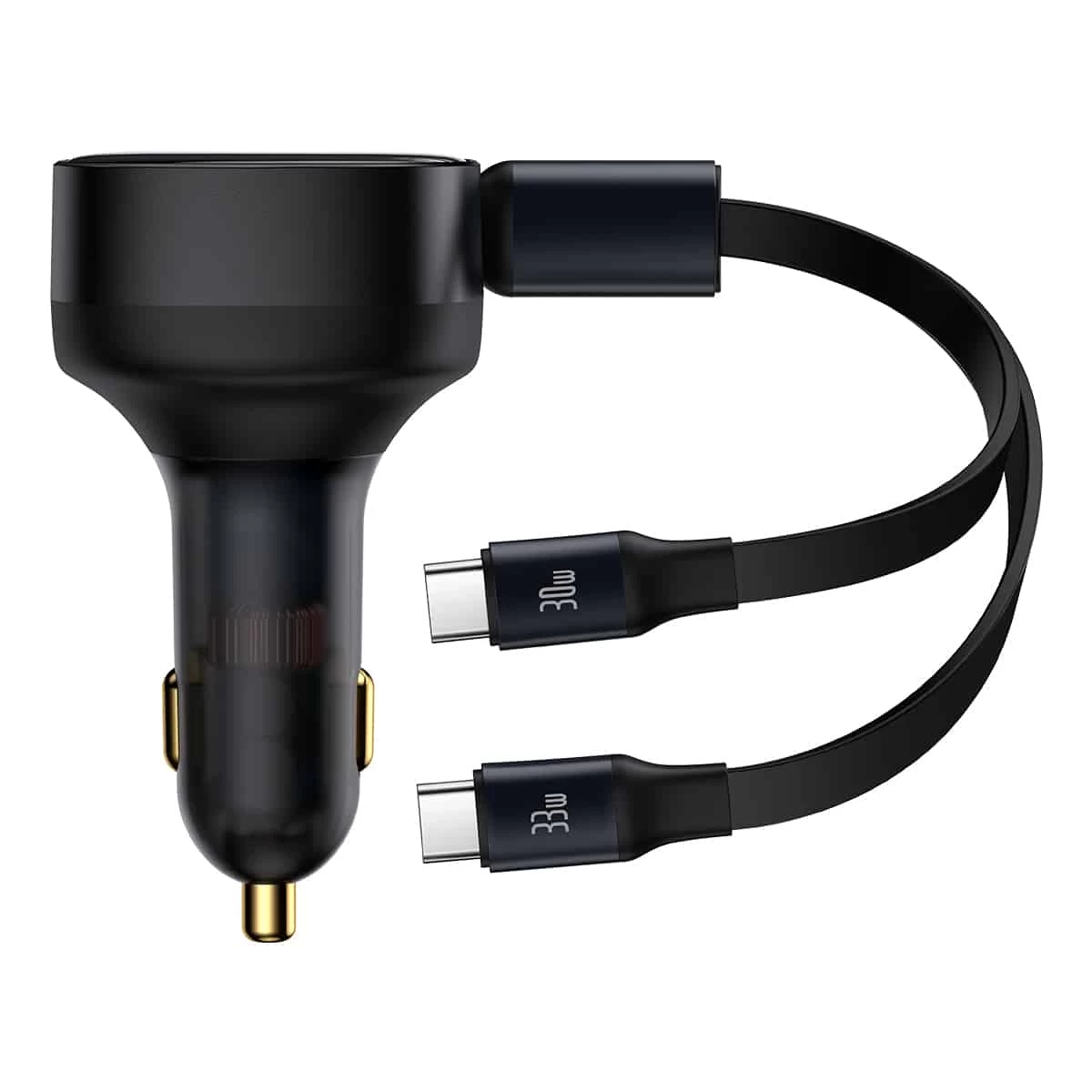 Automobilinis įkroviklis 2-in-1 33w 2x Usb-c Enjoyment Juodas