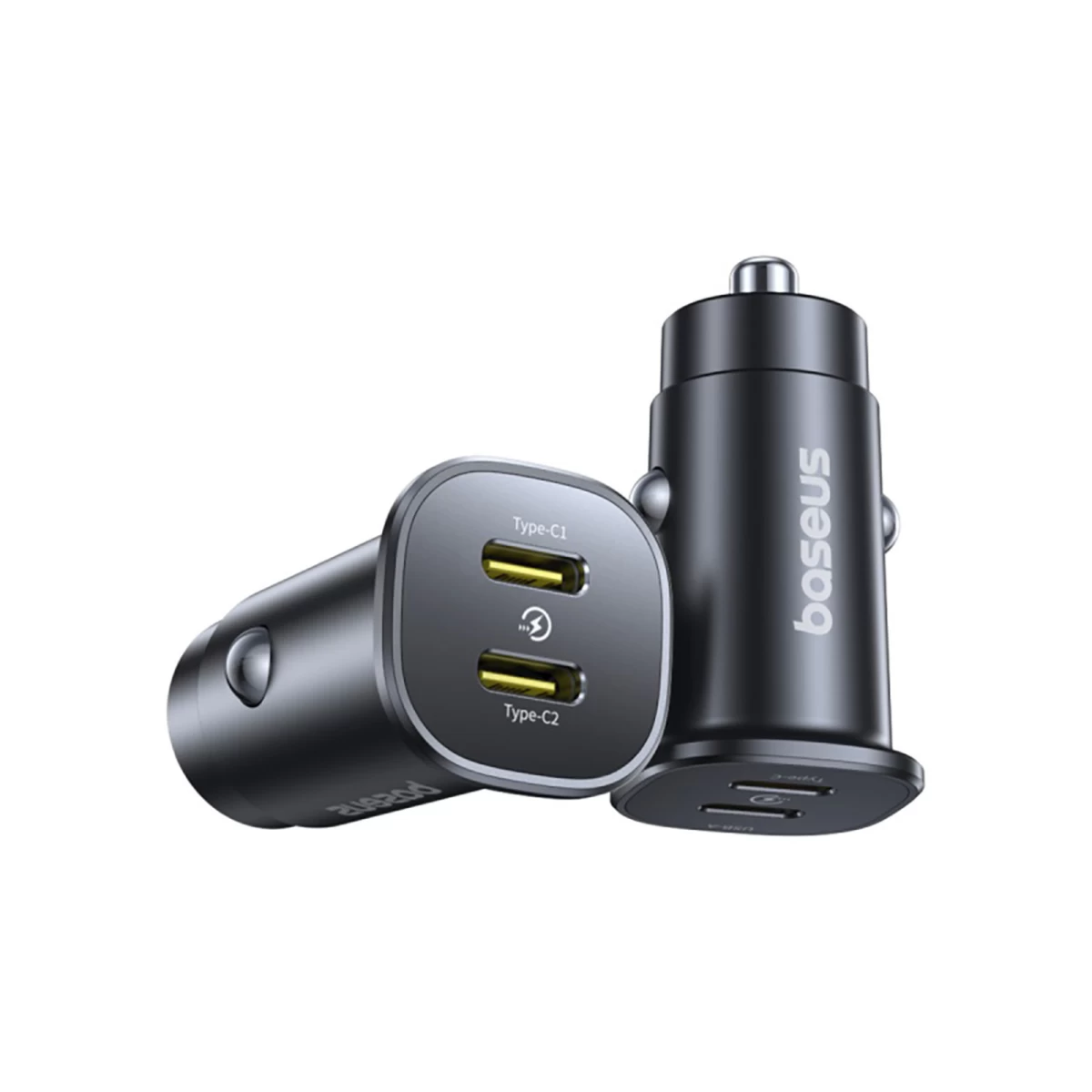 Automobilinis įkroviklis 2 X Usb-c 30 W - Juodas
