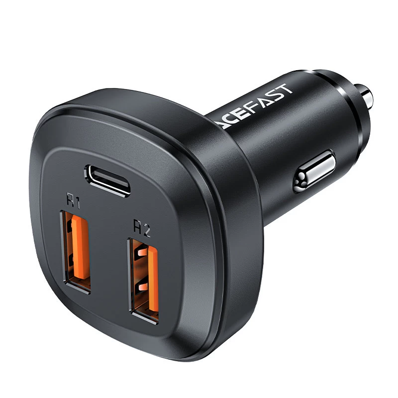 Automobilinis įkroviklis 2x Usb 1x Usb-c 66w Power Delivery Qc 4.0 Juodas