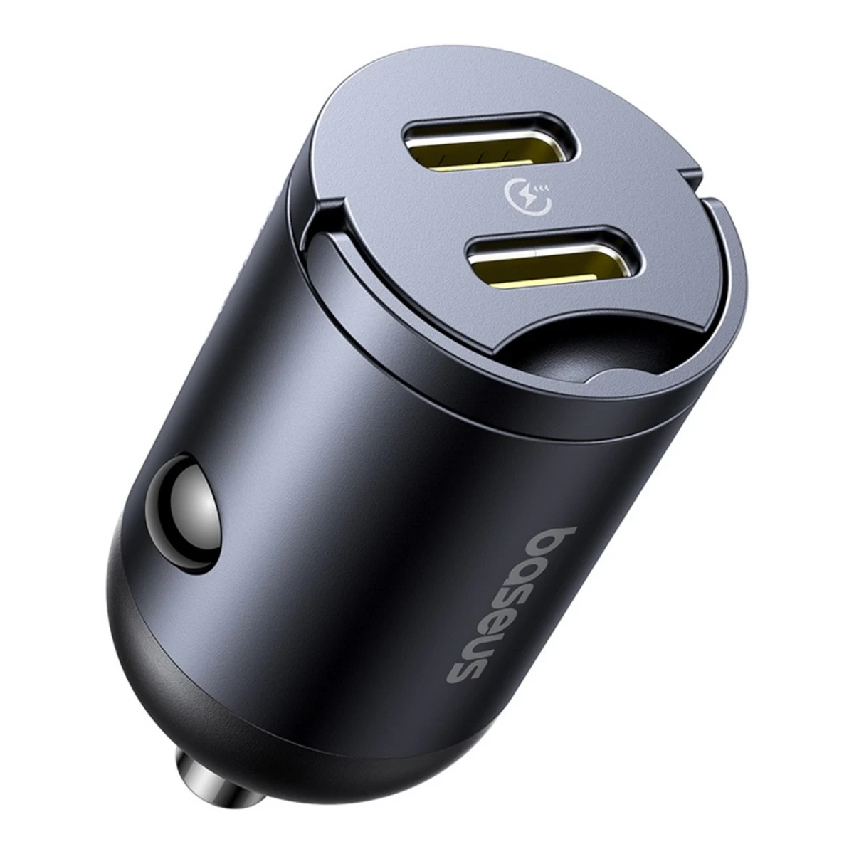 Automobilinis įkroviklis 2xusb-c 30w - Juodas