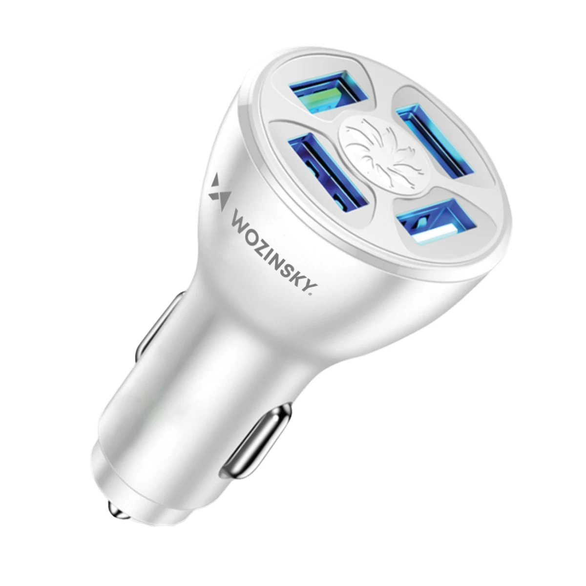 Automobilinis įkroviklis 50w 4x Usb-a Qc Baltas