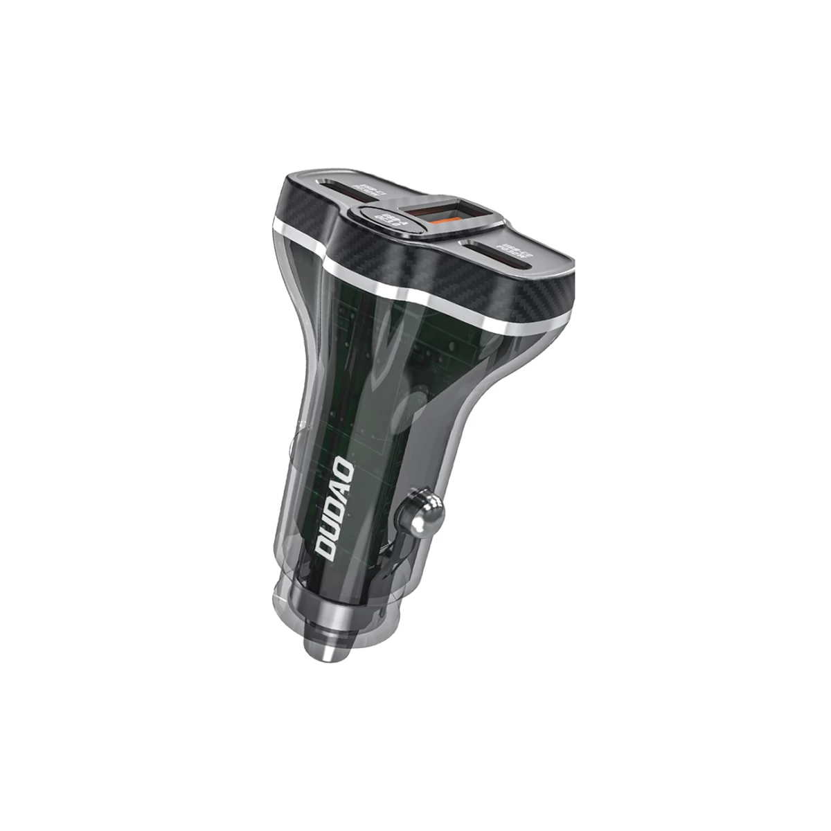 Automobilinis įkroviklis R78 78w Usb-c Pd / 2xusb-a Qc - Juodas